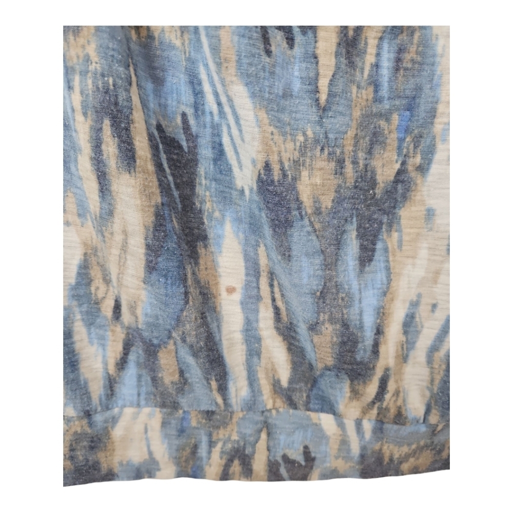 Jones New York Blue Ikat Cowl Neck 3/4 Dolman Sleeve Top 1X - Picture 4 of 9